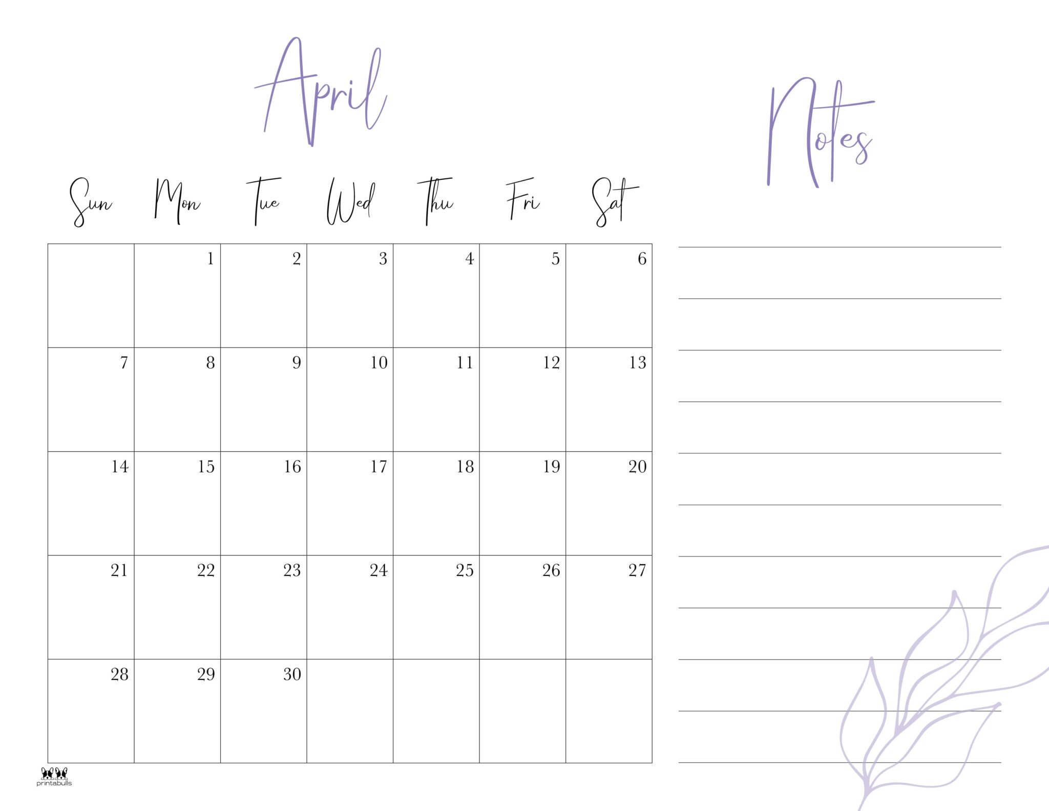 April 2024 Calendars 50 FREE Printables PrintaBulk