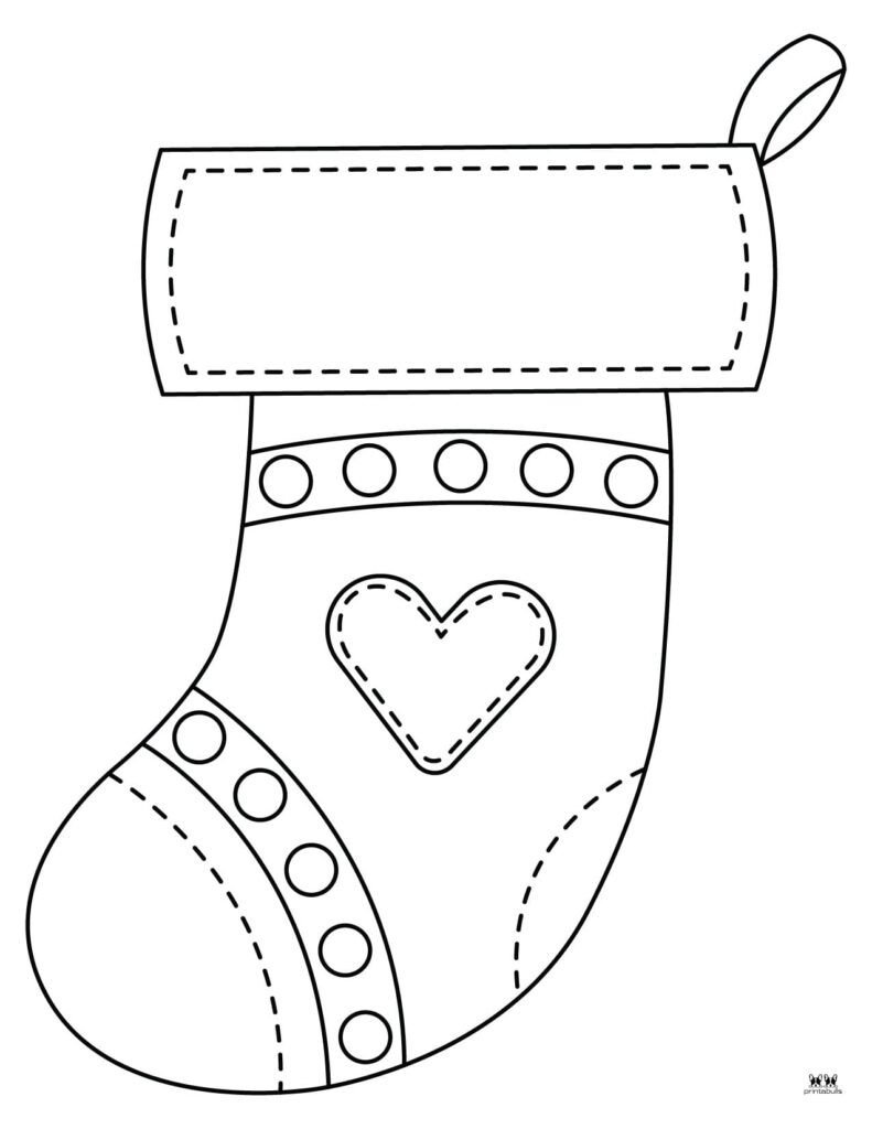 3 Printable Christmas Stocking Coloring Pages for Kids