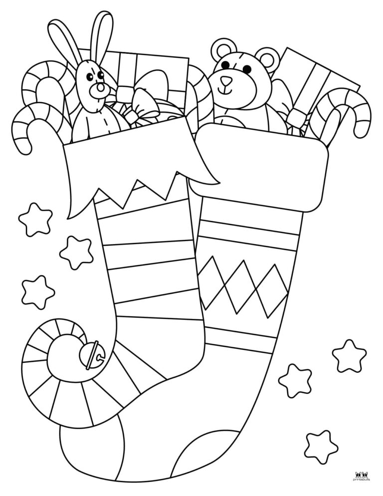 Christmas Stocking Coloring Pages - 27 FREE Pages | Printabulls