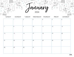 January 2024 Calendars - 50 FREE Printables - PrintaBulk