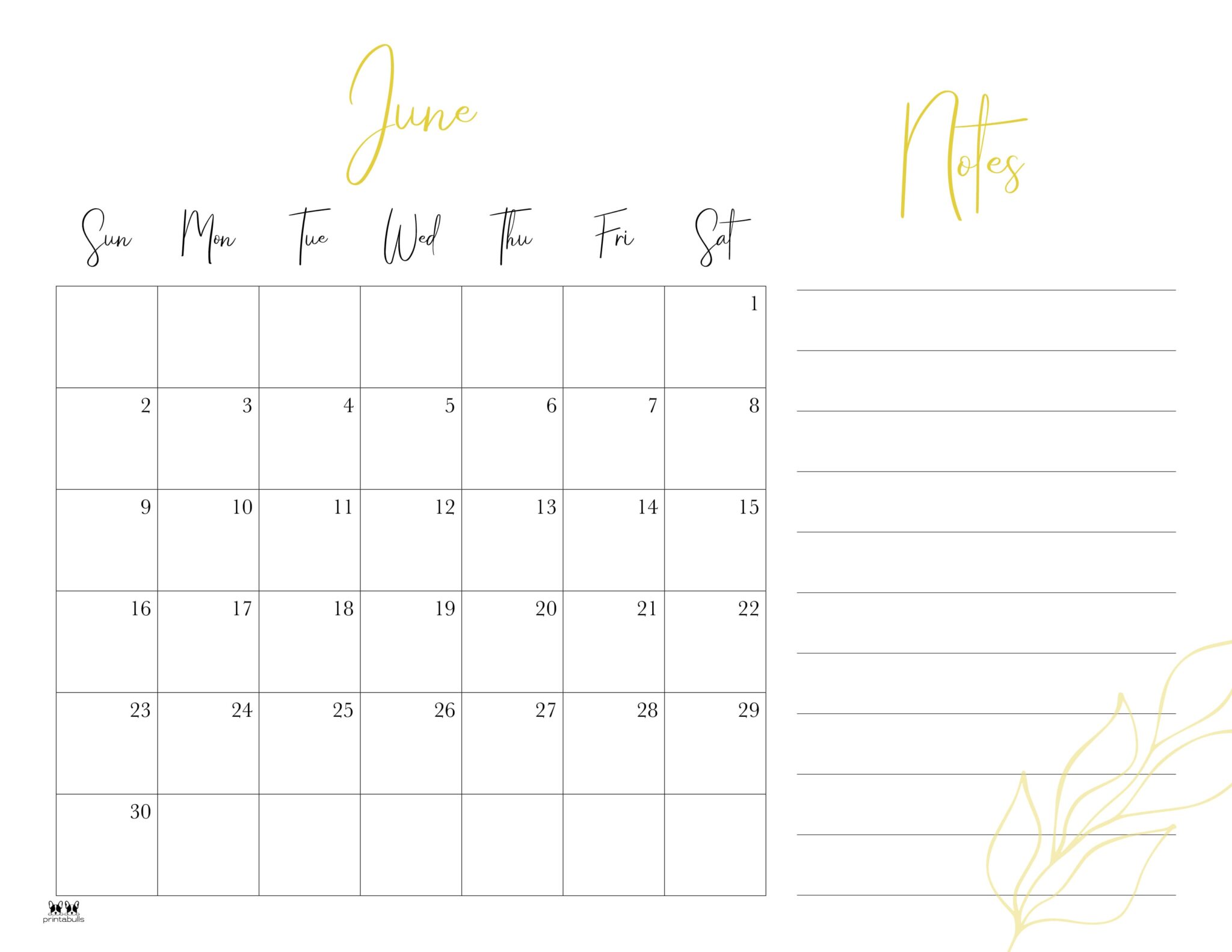 June 2024 Calendars 50 FREE Printables Printabulls