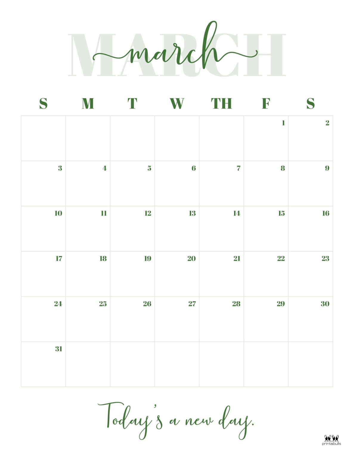 March 2024 Calendars 50 FREE Printables Printabulls