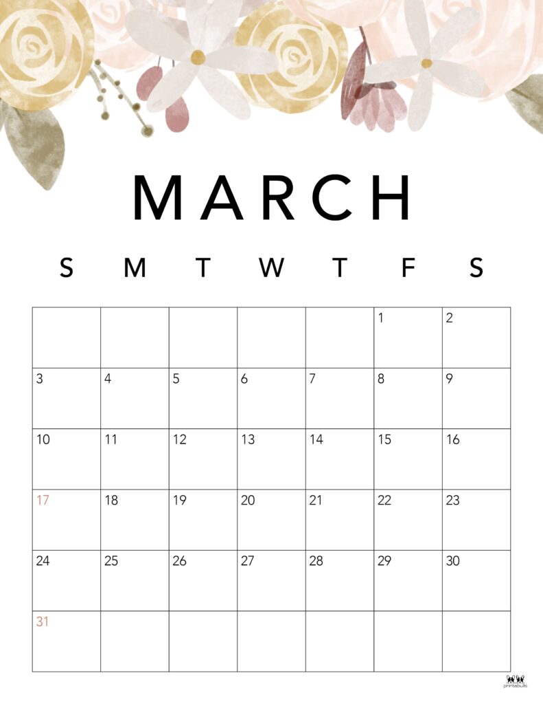 March 2024 Calendars 50 FREE Printables PrintaBulk