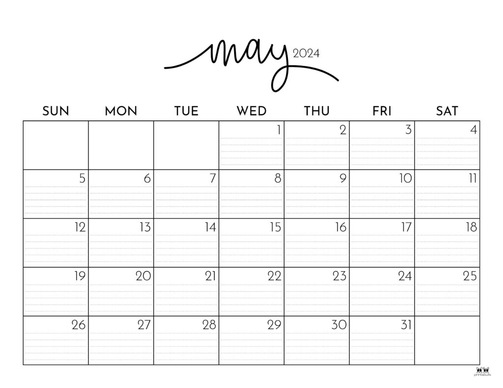 May 2024 Calendar Printable Shop Now Www alphamedicalmanagement