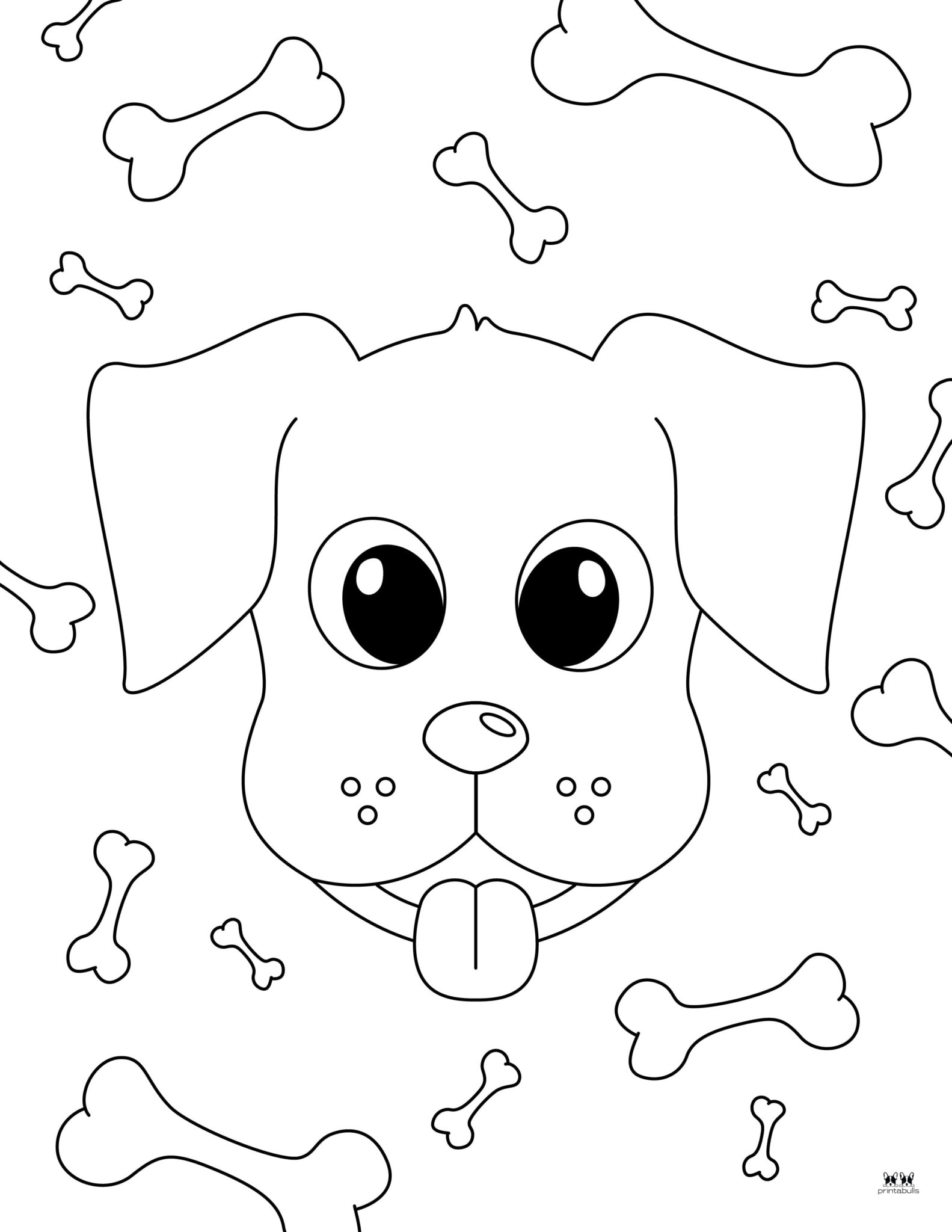 Puppy Coloring Pages from Printabulls