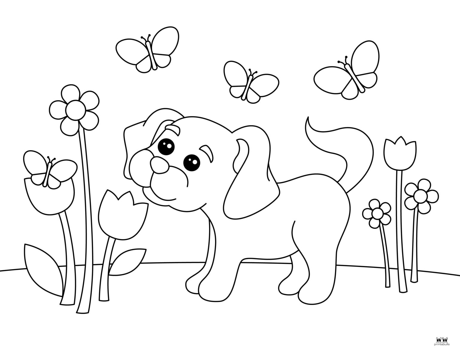 Puppy Coloring Pages - 25 FREE Printables | Printabulls