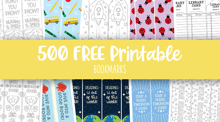 Free Printable Bookmarks to Color