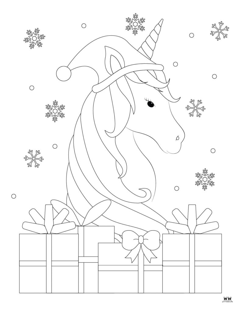 Printable-Christmas-Unicorn-Coloring-Page-1