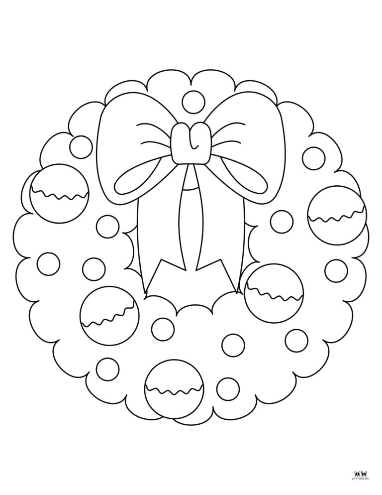 Christmas Wreath Coloring Pages - 25 FREE Pages | Printabulls