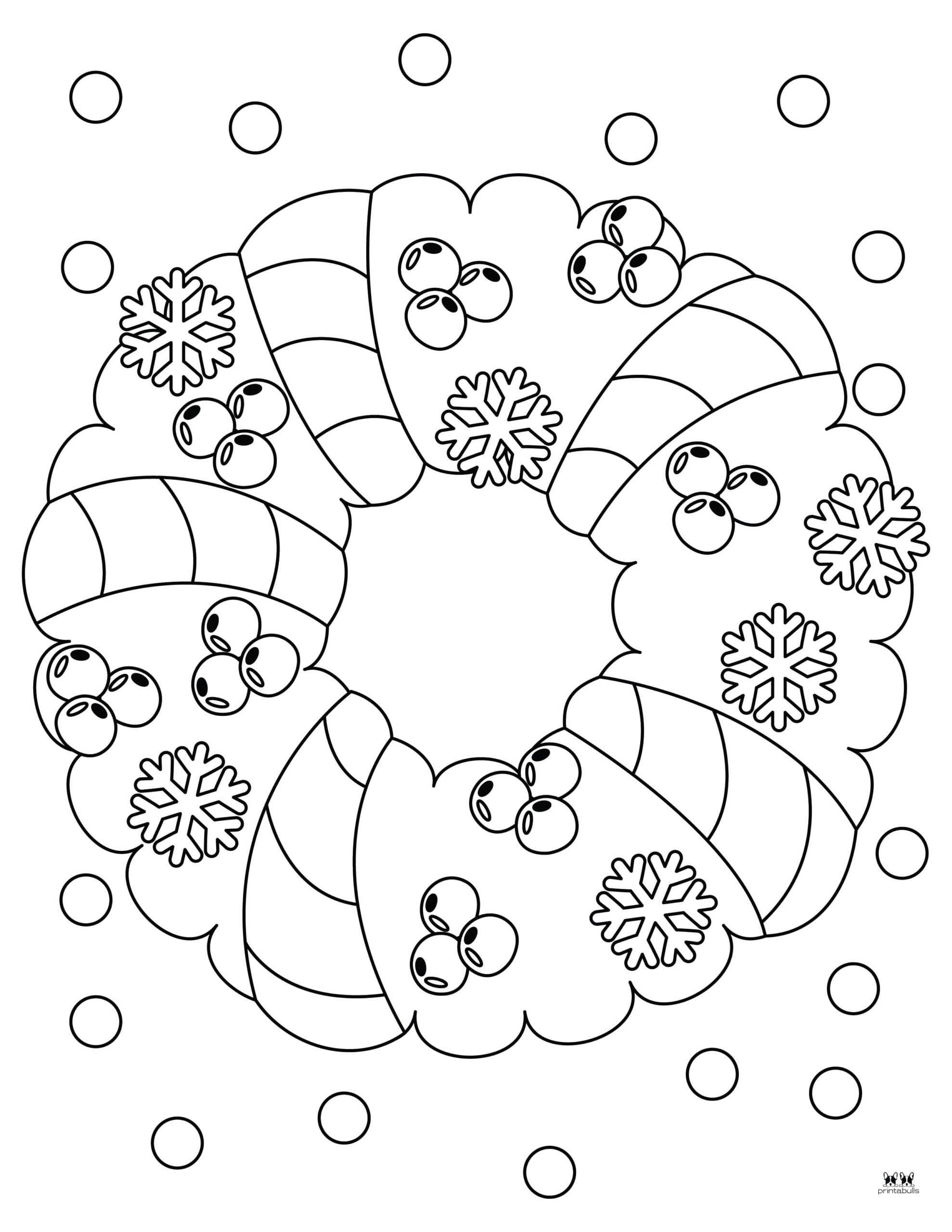 Christmas Wreath Coloring Pages - 25 FREE Pages | Printabulls