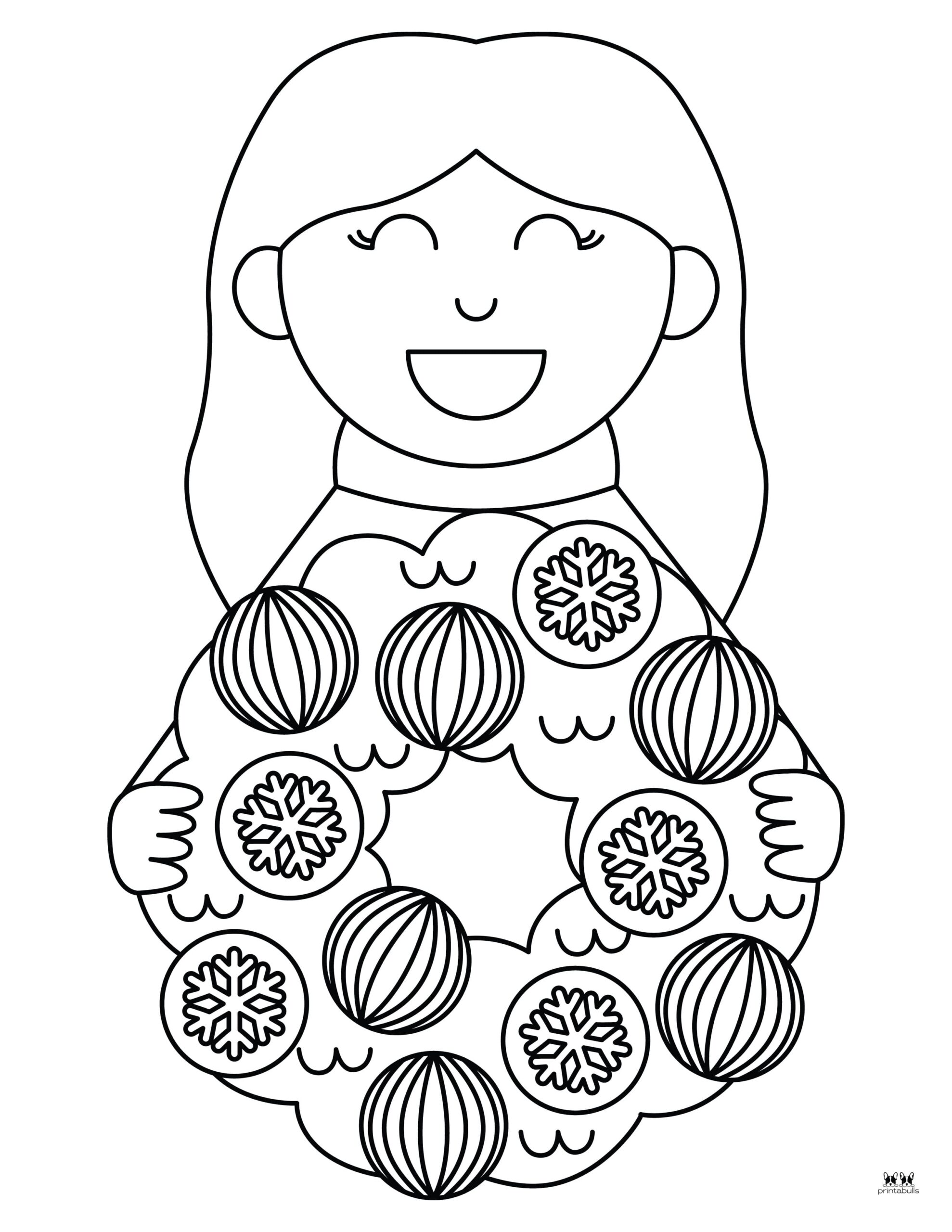 Christmas Wreath Coloring Pages - 25 FREE Pages | Printabulls