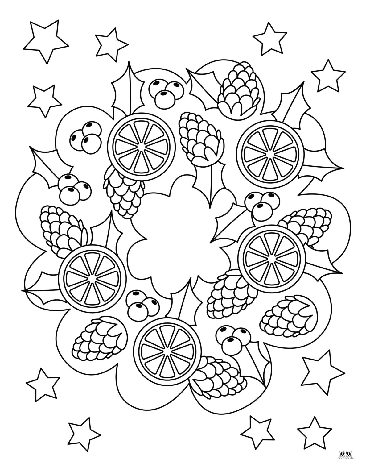 Christmas Wreath Coloring Pages - 25 FREE Pages | Printabulls