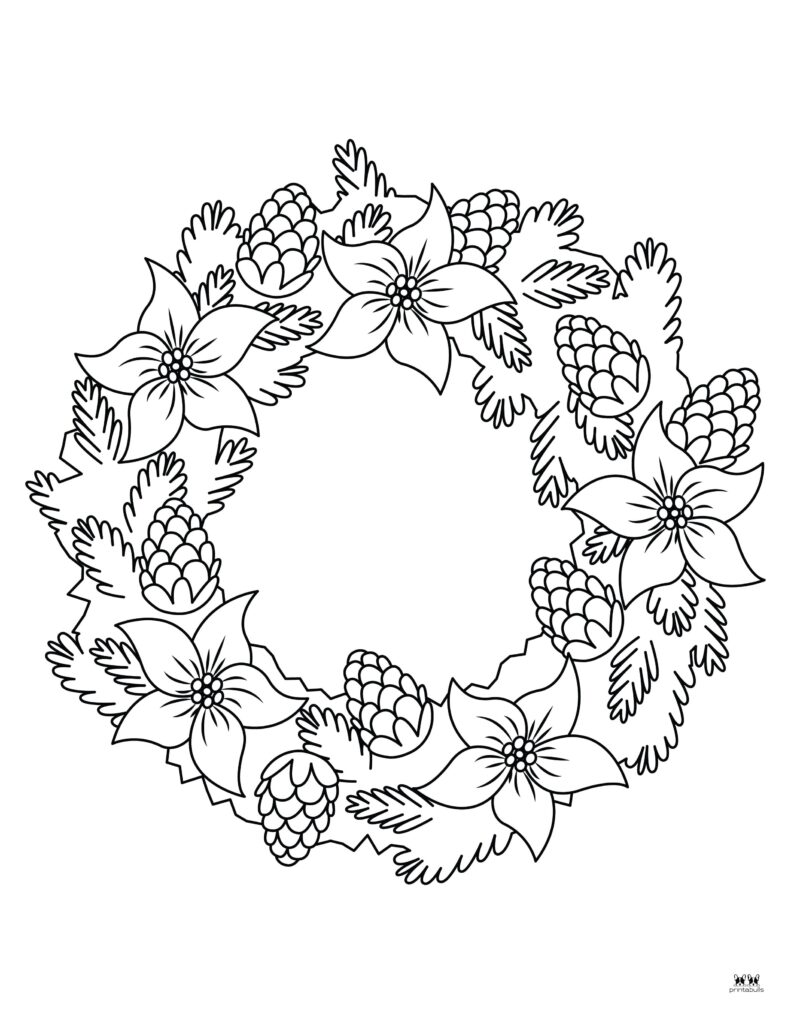 Printable-Christmas-Wreath-Coloring-Page-3