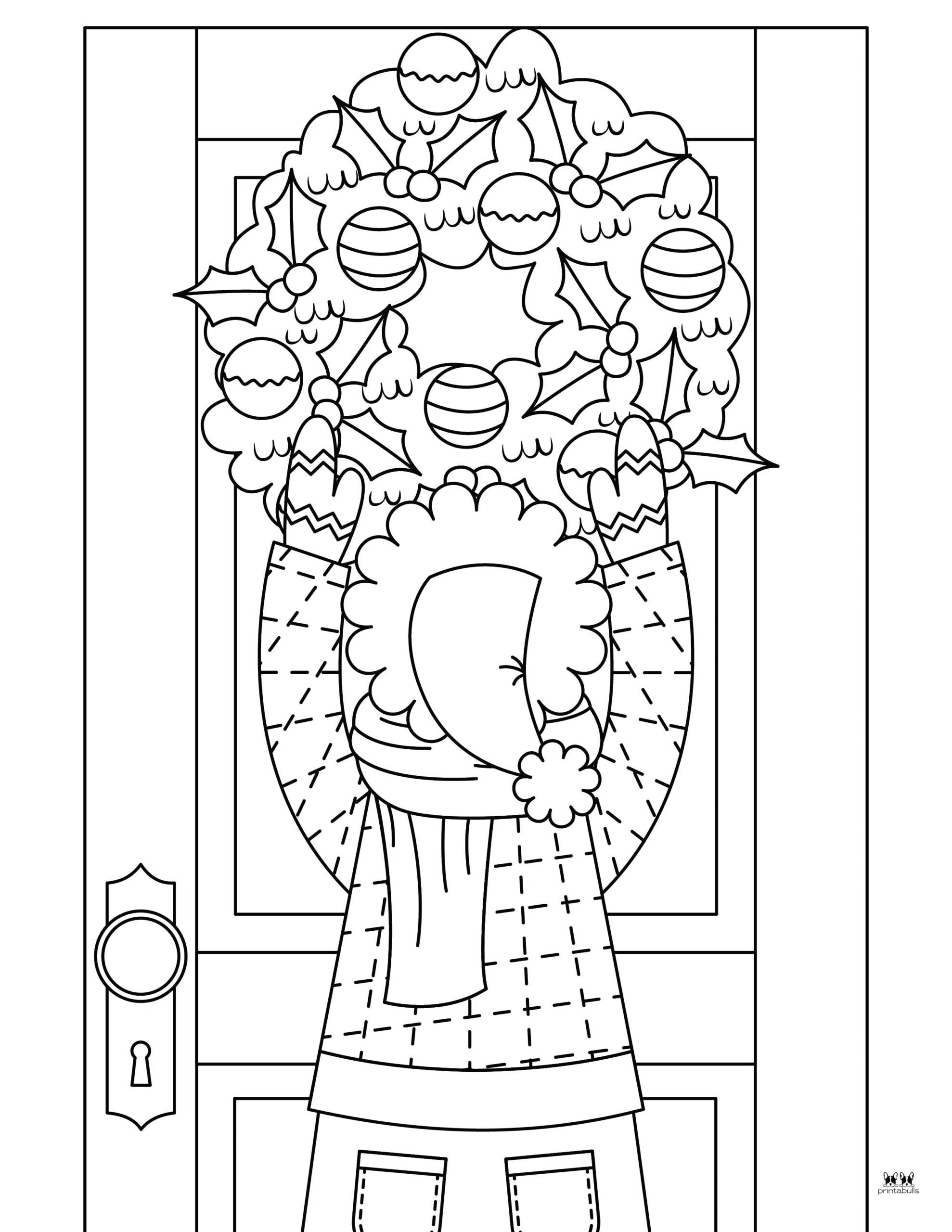 Christmas Wreath Coloring Pages - 25 FREE Pages | Printabulls