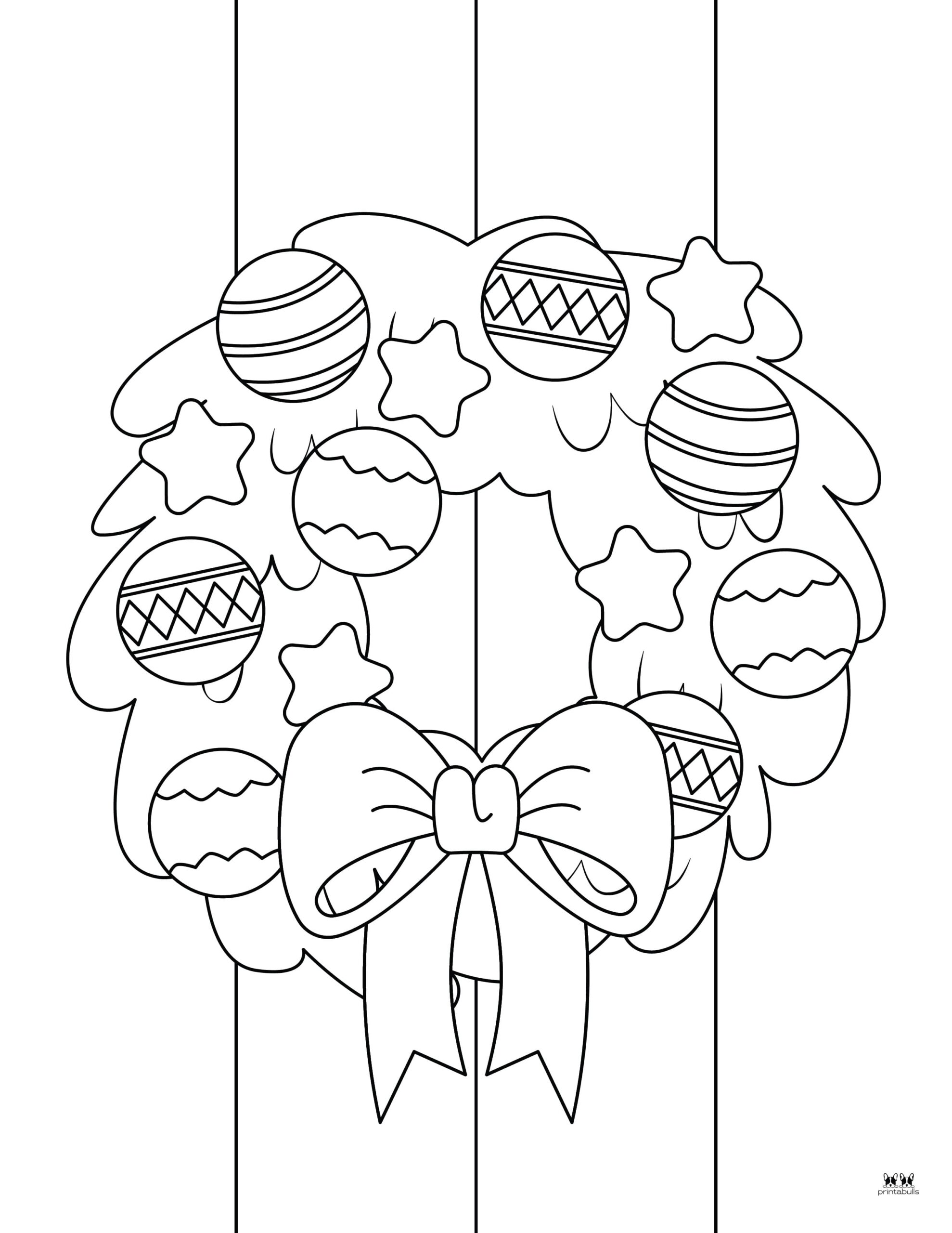 Christmas Wreath Coloring Pages - 25 FREE Pages | Printabulls