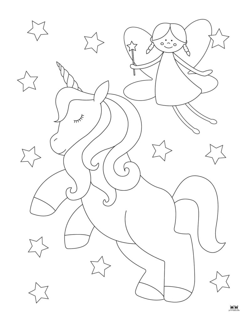 Printable-Fairy-And-Unicorn-Coloring-Page-1