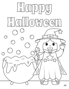 Happy Halloween Coloring Pages - 28 FREE Pages | Printabulls