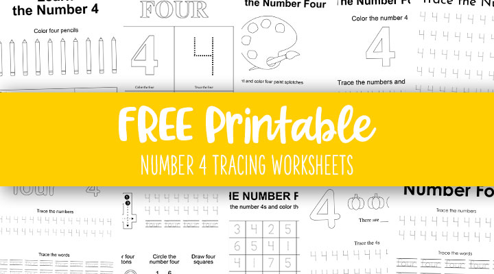 Printable-Number-4-Tracing-Worksheets-Feature-image