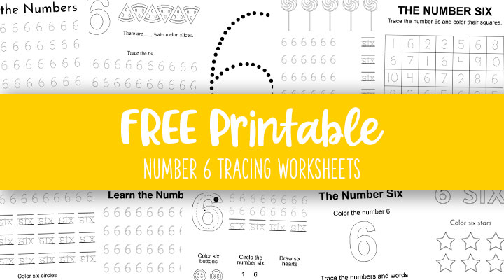 Free Printable Number 6 Tracing Worksheets