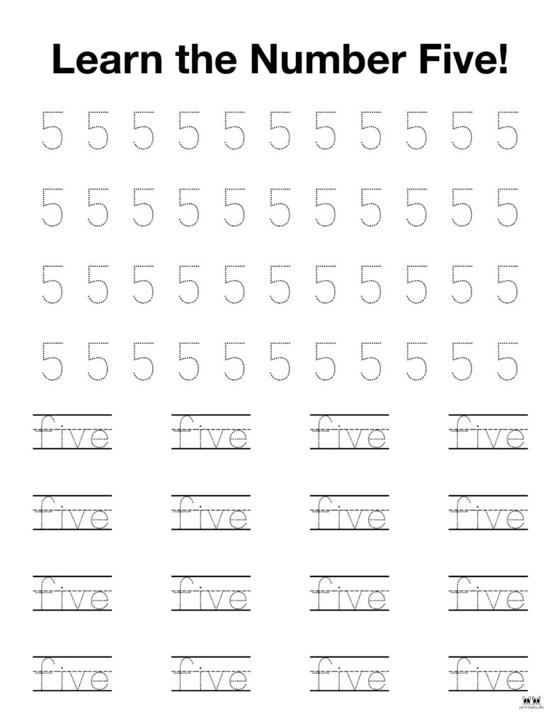 Printable-Number-Five-Tracing-Worksheet-Page-2