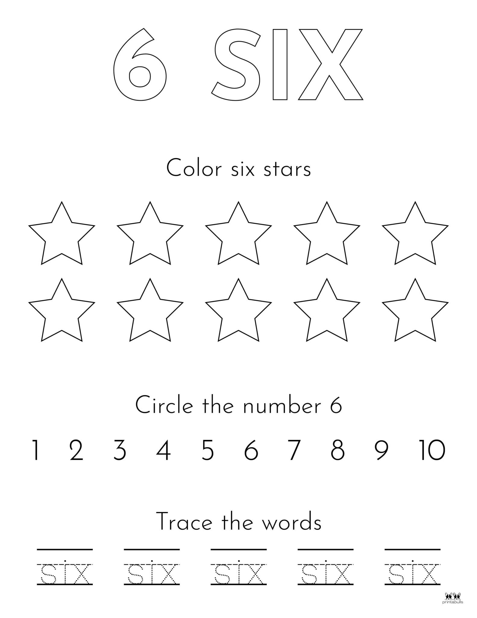 Number 6 Tracing Worksheets 15 FREE Pages Printabulls