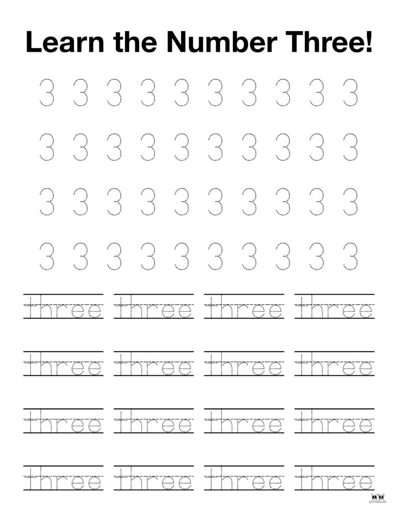 Printable-Number-Three-Tracing-Worksheet-Page-2