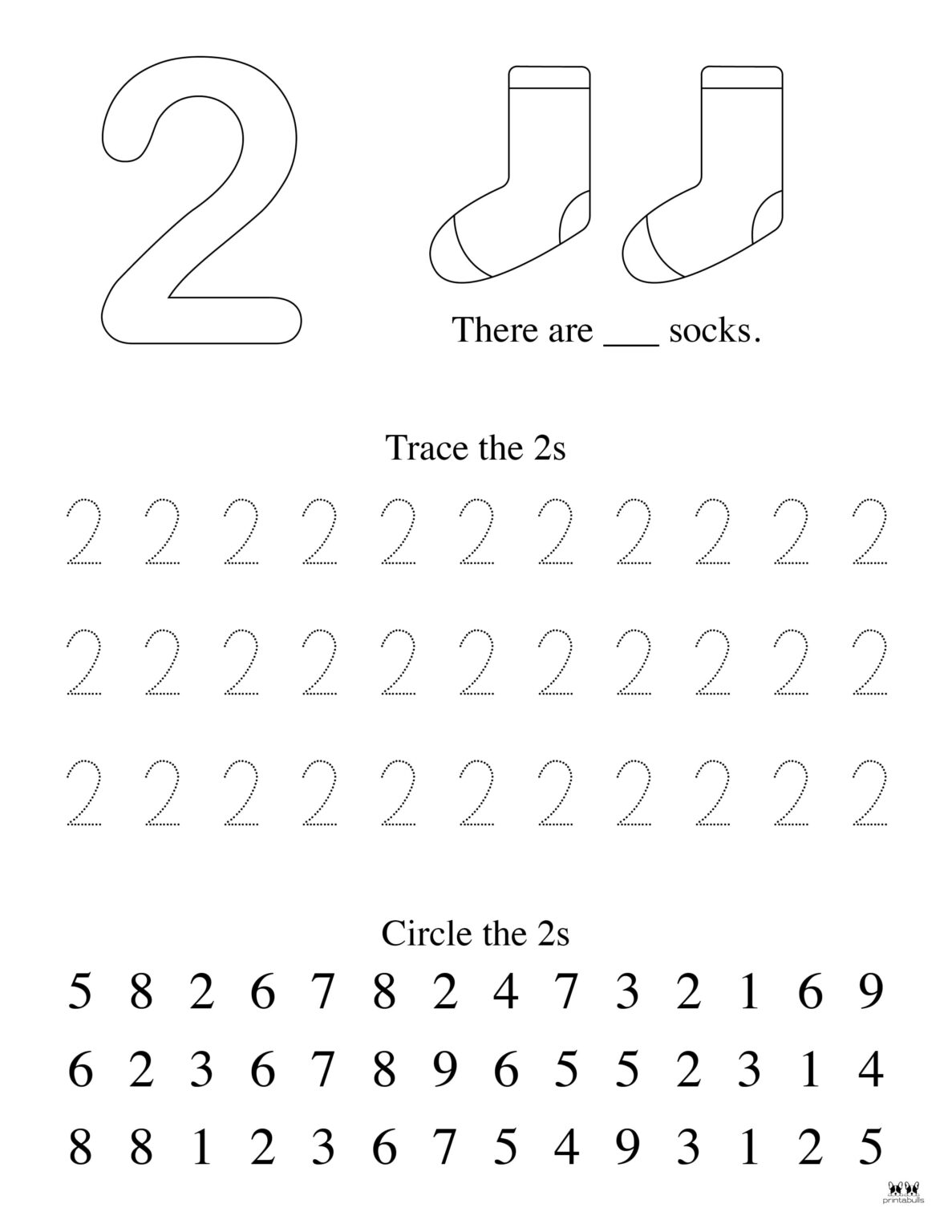 Number 2 Tracing Worksheets 15 FREE Pages Printabulls