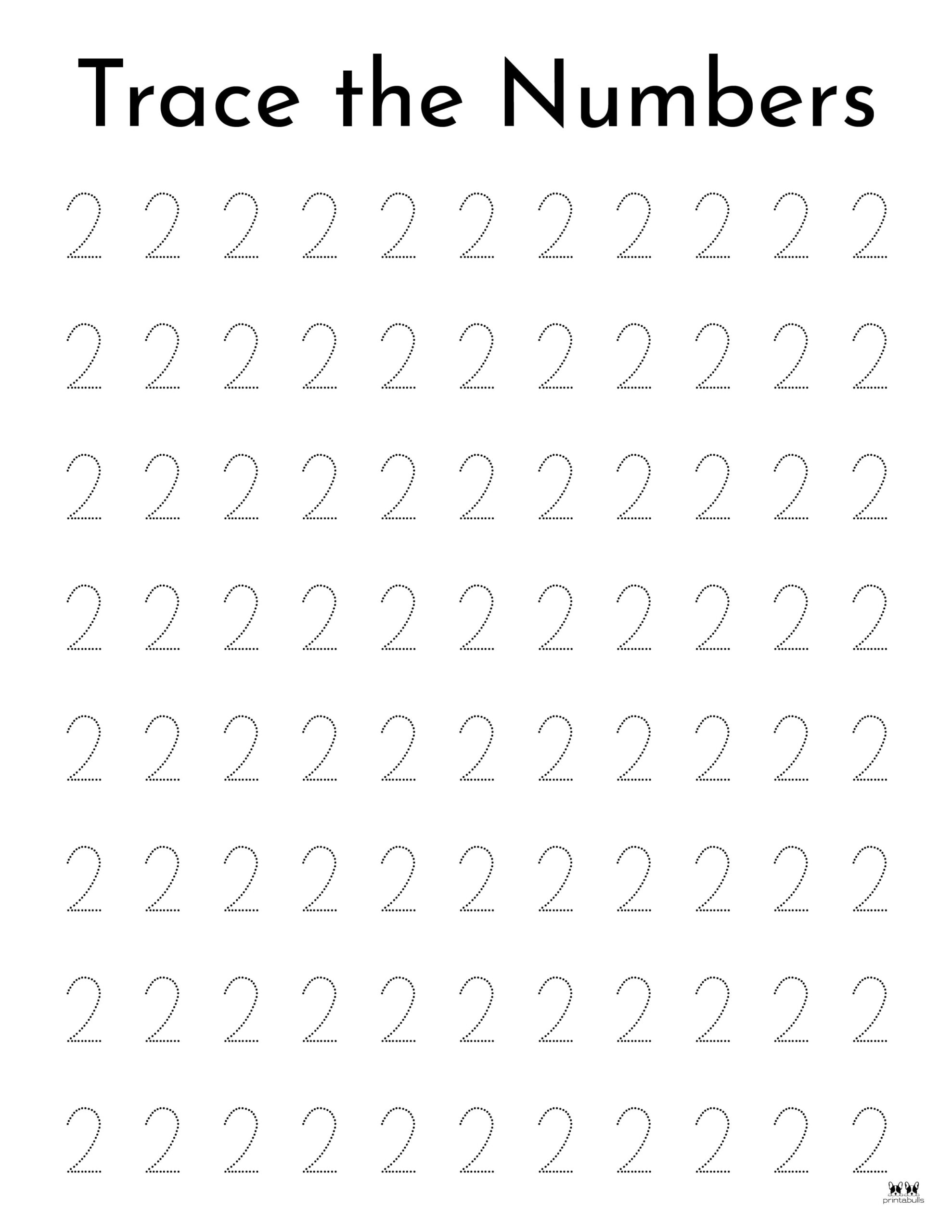 Number 2 Tracing Worksheets 15 FREE Pages Printabulls