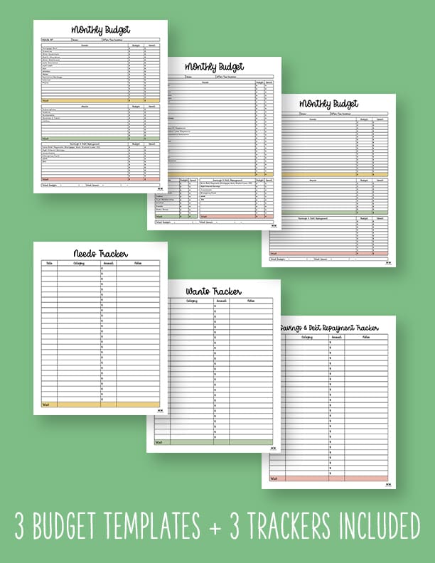 Monthly Budget Planners - 20 FREE Printables, Printabulls