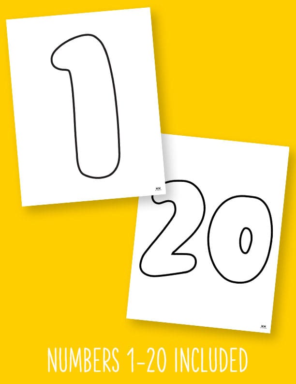Printable-Bubble-Numbers-1-20-Design-1