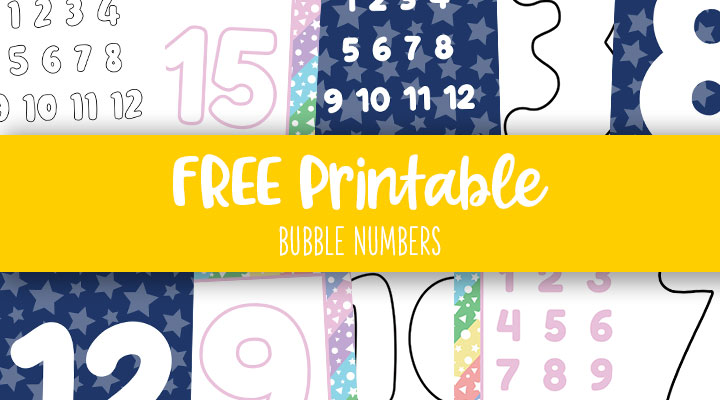 Printable Bubble Numbers - 32 FREE Printables