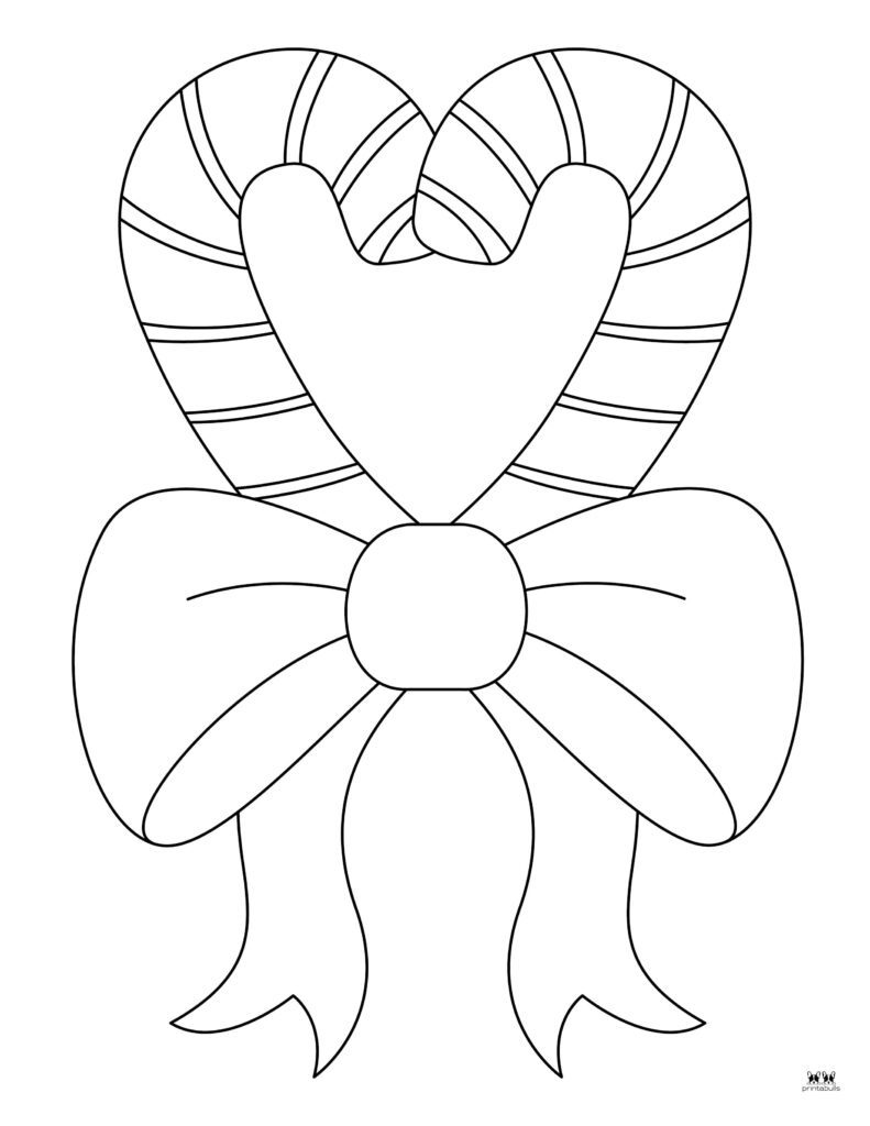 christmas candy canes coloring pages