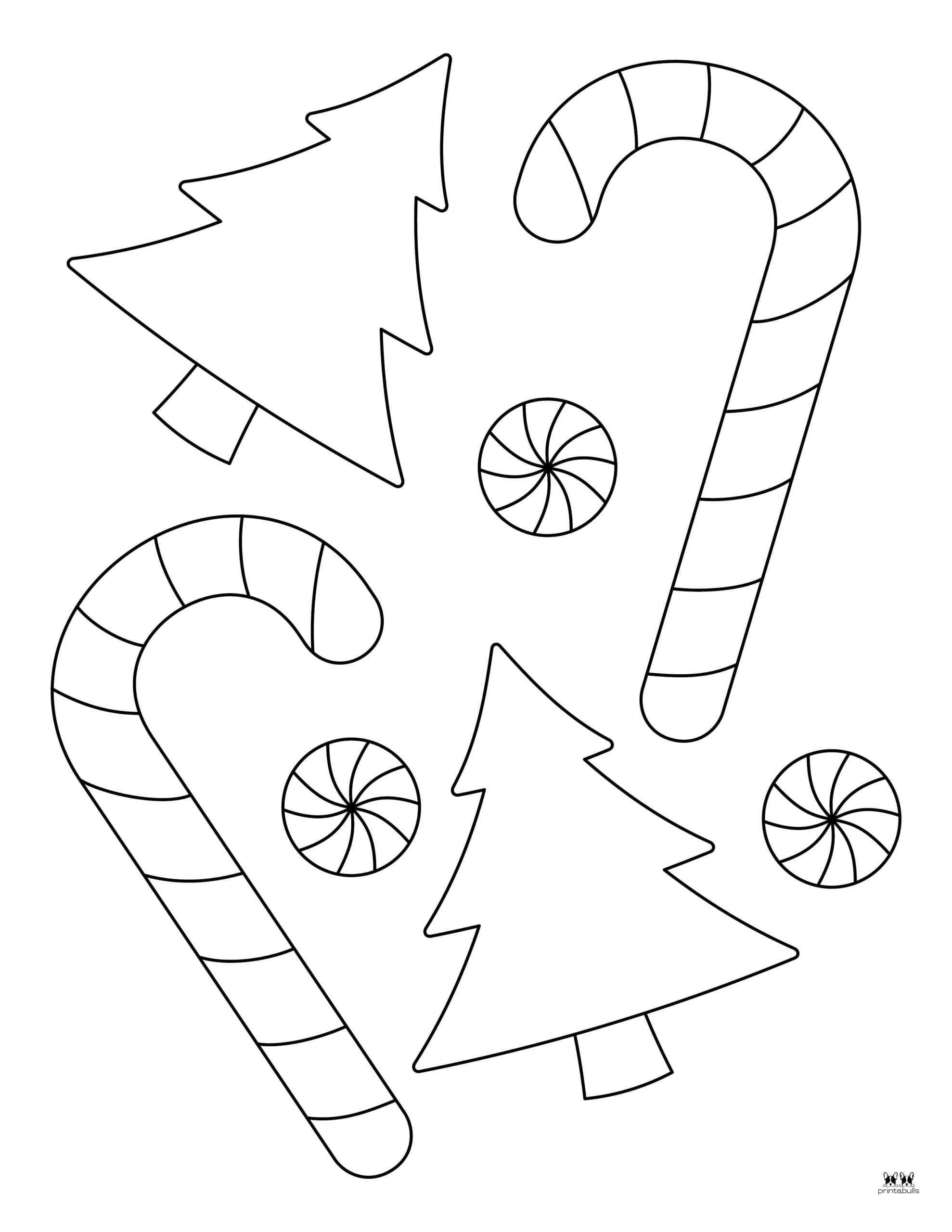 Candy Cane Coloring Pages amp Templates - Printable Candy Cane Coloring Page 14 Scaled 