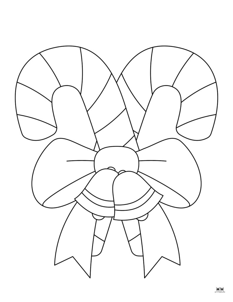 christmas candy canes coloring pages