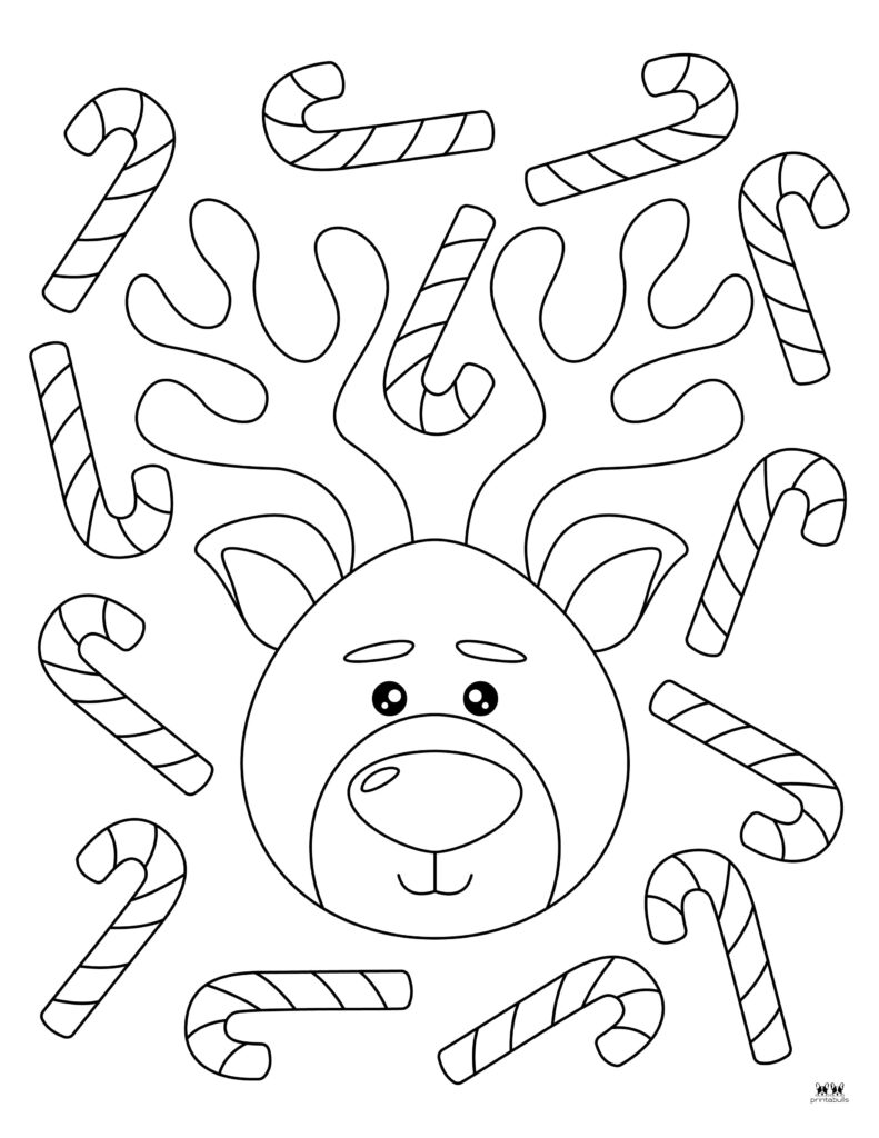 christmas candy canes coloring pages