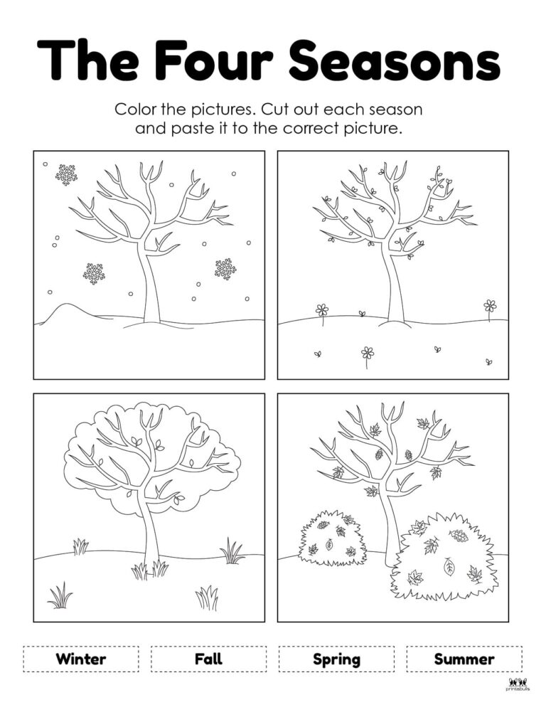 Four Seasons Worksheets & Printables - 51 Pages | Printabulls