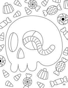 Halloween Candy Coloring Pages - 25 FREE Pages | Printabulls