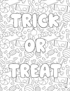 Halloween Candy Coloring Pages - 25 FREE Pages | Printabulls