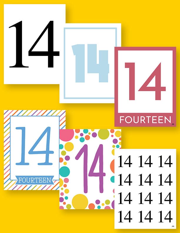 Printable-Number-14