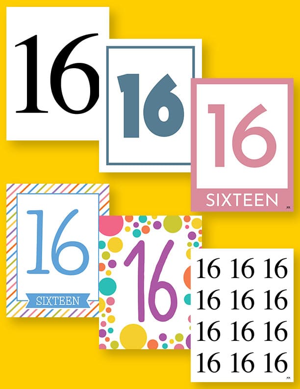 Printable-Number-16