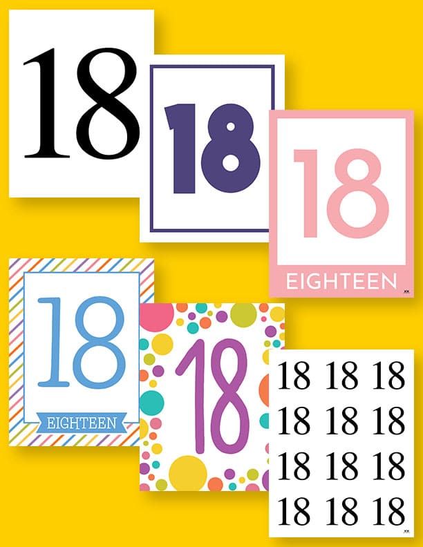 Printable-Number-18