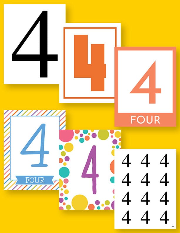 Printable-Number-4