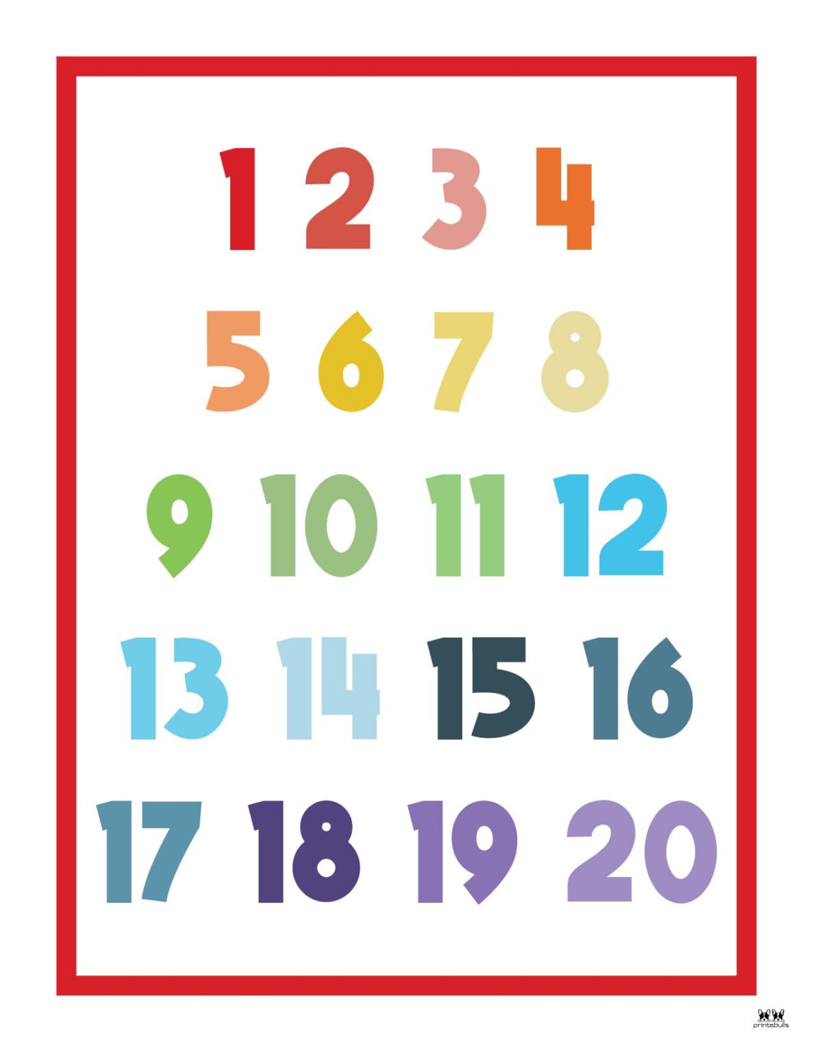Printable Numbers - 58 FREE Printables | Printabulls
