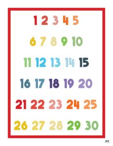 Printable Numbers - 58 FREE Printables | Printabulls