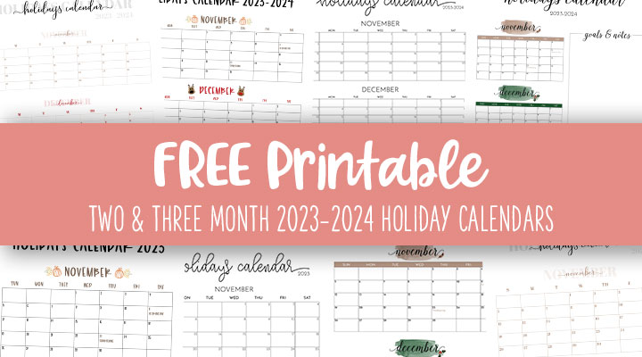 November December 2023 Calendars 12 Printables Printabulls