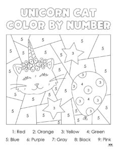 Unicorn Cat (Caticorn) Coloring Pages - 50 Pages | Printabulls