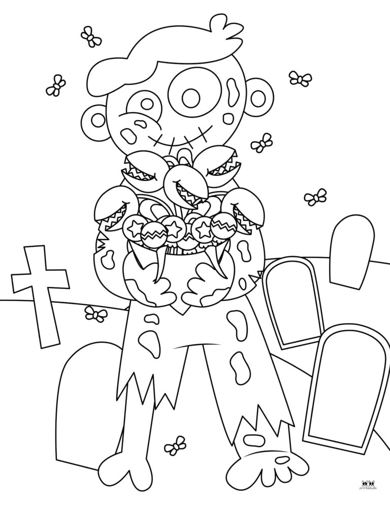 Zombie Coloring Pages - 25 FREE Pages | Printabulls