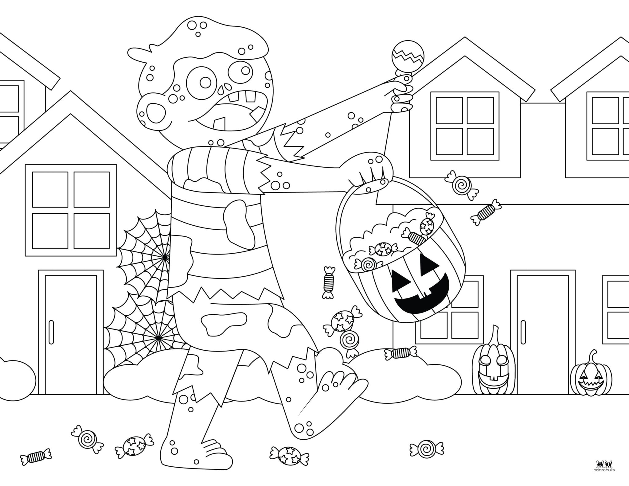 Zombie Coloring Pages - 25 FREE Pages | Printabulls