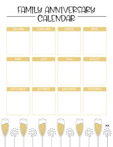 Anniversary Calendars - 8 FREE Printables | Printabulls