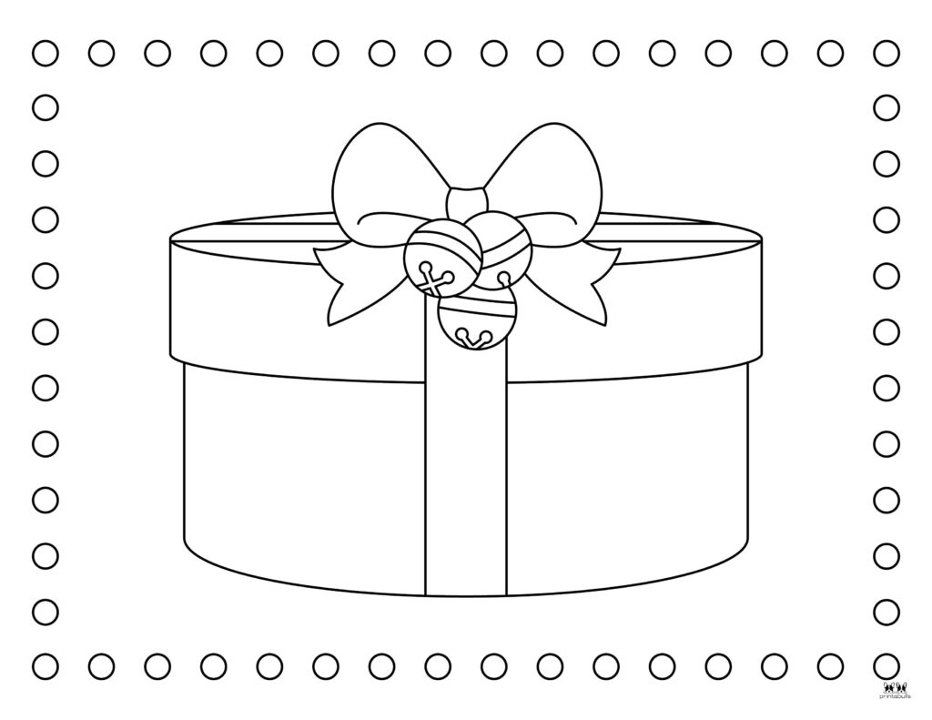 Christmas Gift Box Coloring Pages 